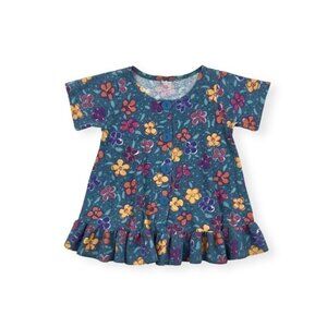 •Vintage• Buster Brown Floral Ruffle Swing Top